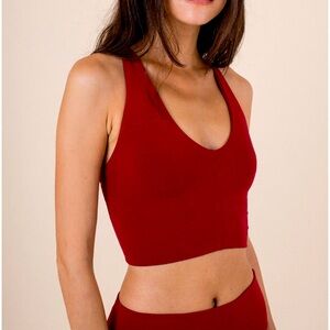 Indigo Luna Agni Cross Top in Red Rose